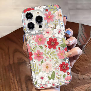 Spring Fresh Floral 适用 iPhone 17/16/15 Pro Max Transparent Clear Slim Protective Case 防摔