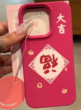 Fu Upside Down Phone Case 适用 iPhone 17 Pro Max 16 15 14 13 Litchi Texture Soft TPU Cover