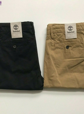 美国正品 Timberland/添柏岚 男士经典纯色微弹修身休闲长裤A1MTJ