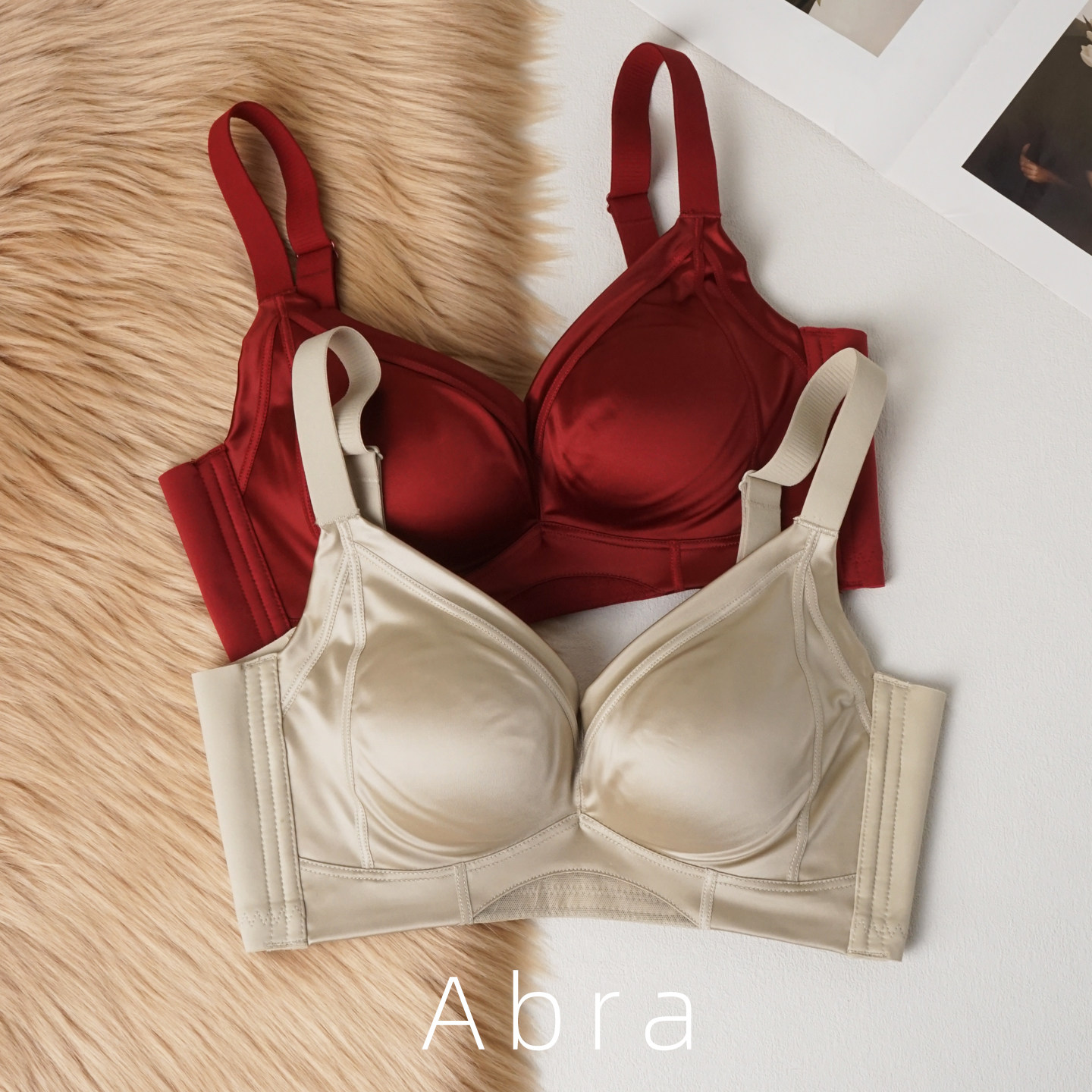 本命年红内衣小胸平胸aa杯专用厚