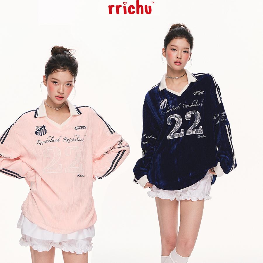 rrichu少女球服丝绒蕾丝长袖