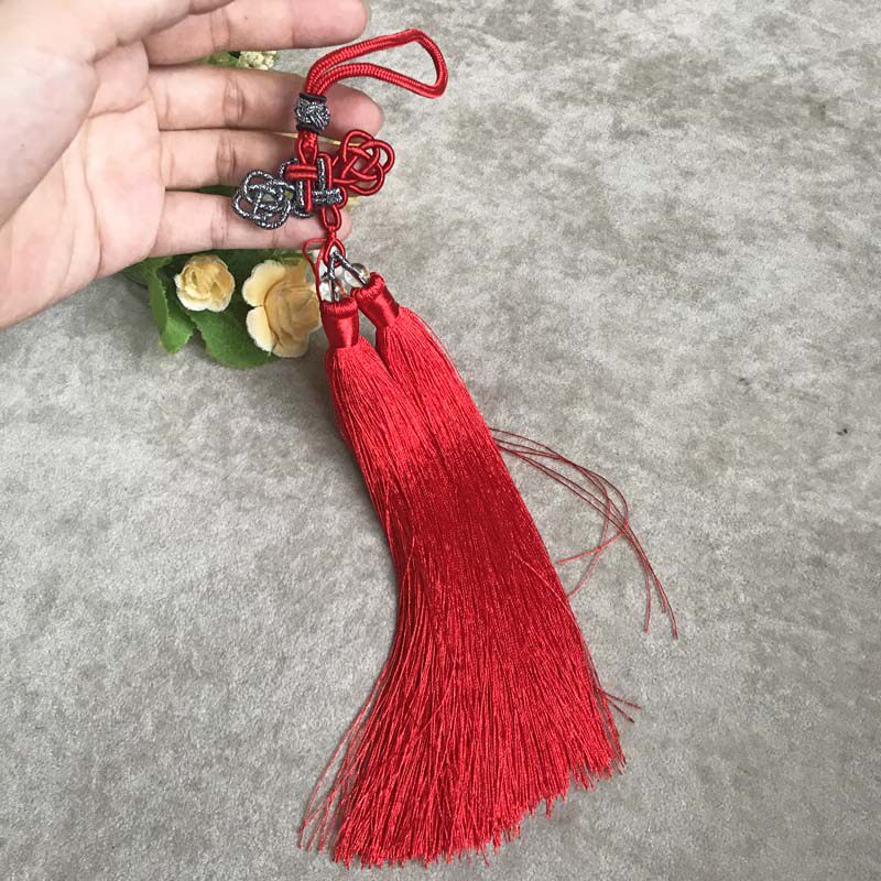冰丝金线结双流苏中国结