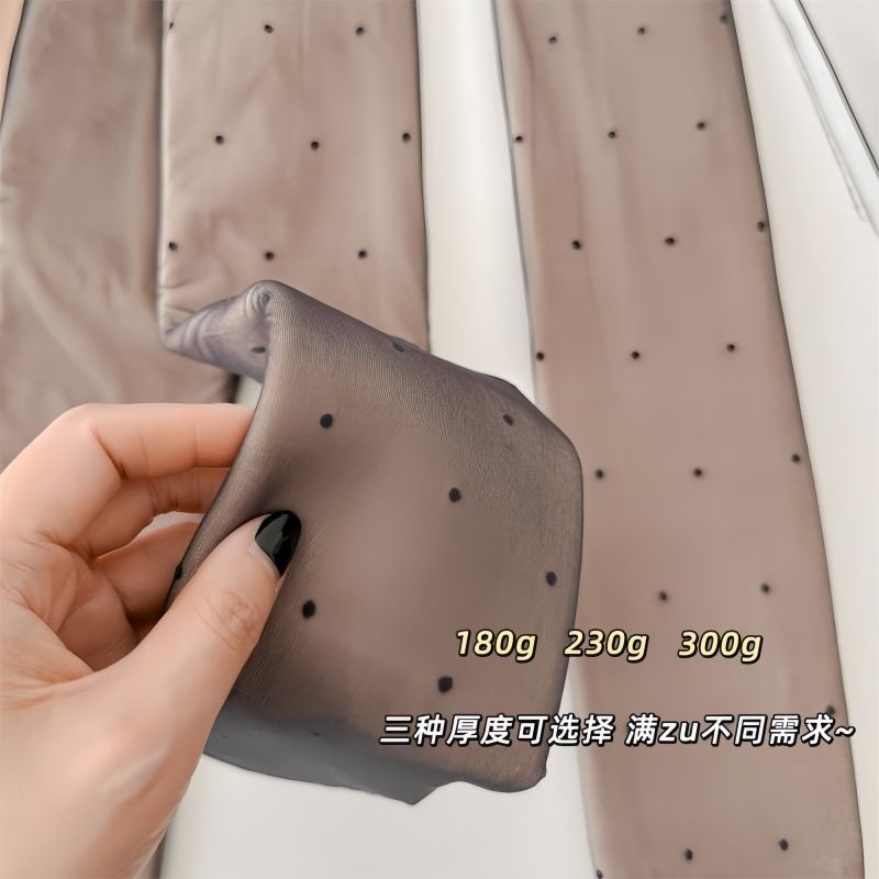 小可爱~驱动新款波点加绒加厚黑透肤色光腿神器女打底袜连裤袜