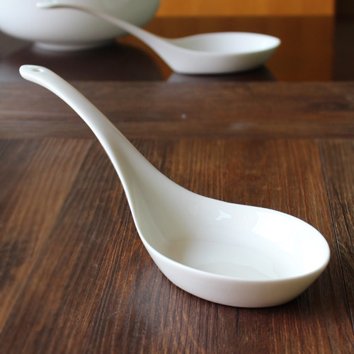 大平底汤勺一级骨瓷大汤勺陶瓷勺