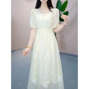 碎花连衣裙2026新款女夏季今年流行爆款轻奢高级感雪纺裙子