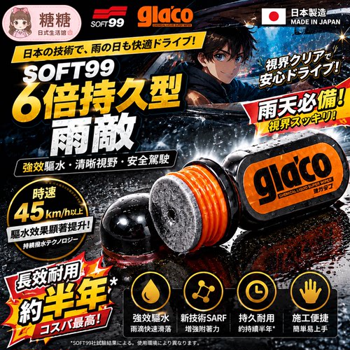 SOFT99挡风玻璃驱水剂长效防雨