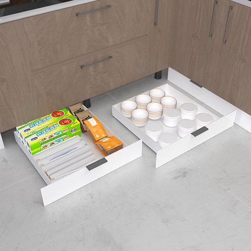 艾品橱柜收纳托盘带万向轮踢脚抽