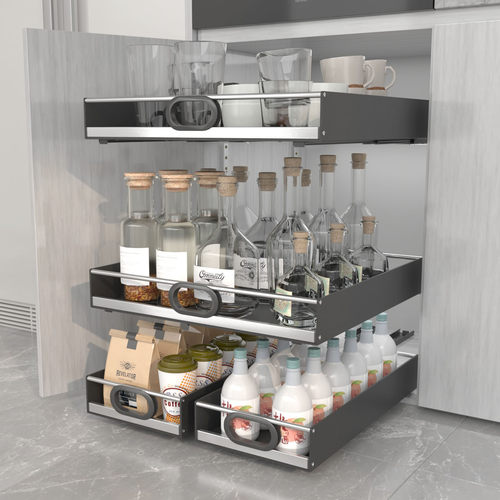 艾品环保拉篮黑色材料托盘带轨道