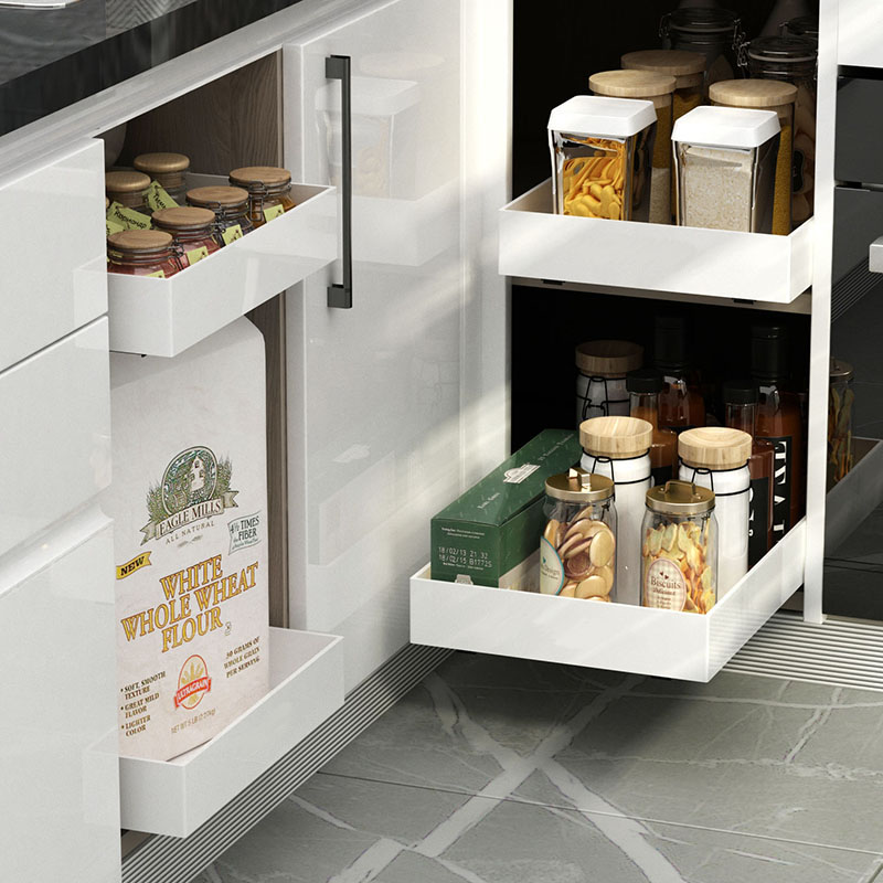 亚克力定做抽屉拉篮自制橱柜轨道抽屉托盘免打孔零食安装储物托盘