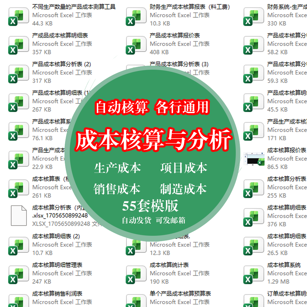 成本核算分析进销存excel模板