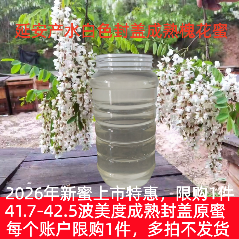 2026年纯正延安水白洋槐蜜天然全封盖槐花蜜农家自产蜂蜜孕妇儿童