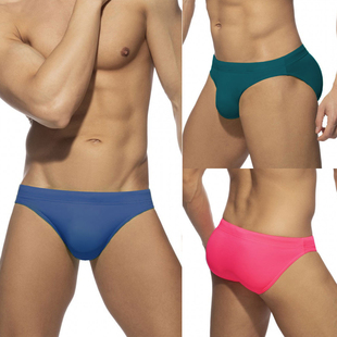 男士系绳子纯色紧身泳裤内裤多色彩色简约*三角裤游泳防水