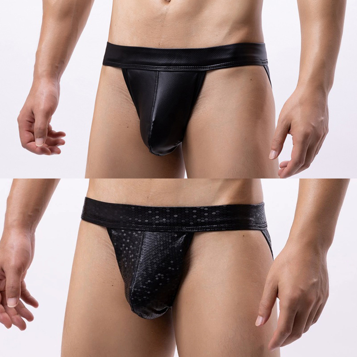 男士双丁字内裤仿皮漆皮三角大囊袋性感紧身露后空舞台表演短裤衩,女士内衣/男士内衣/家居服,男丁字裤,淘宝优惠券,粉丝福利购,淘宝优惠卷