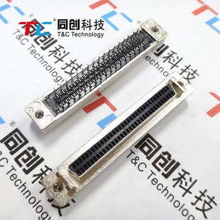 同创科技 进口 SCSI 68P MDR 母座 孔式 DB型 180度 直脚 焊板座