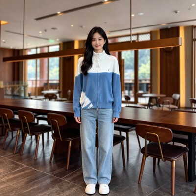 扎染针织开衫外套女春秋新款韩版百搭针织衫长袖气质毛衣外套上衣