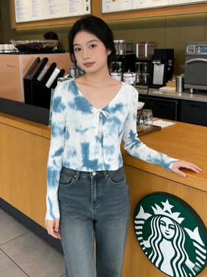 扎染外套女短款防晒衣2026夏季新款百搭显瘦小个子外搭露腰短开衫