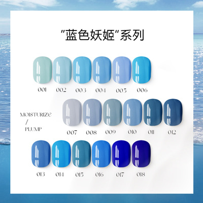 搭配气质跳色短款春夏简约美甲