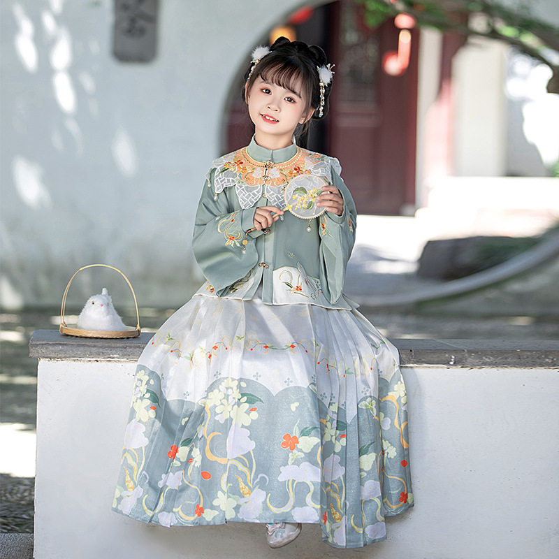 明制汉服女童春款马面裙春季2026