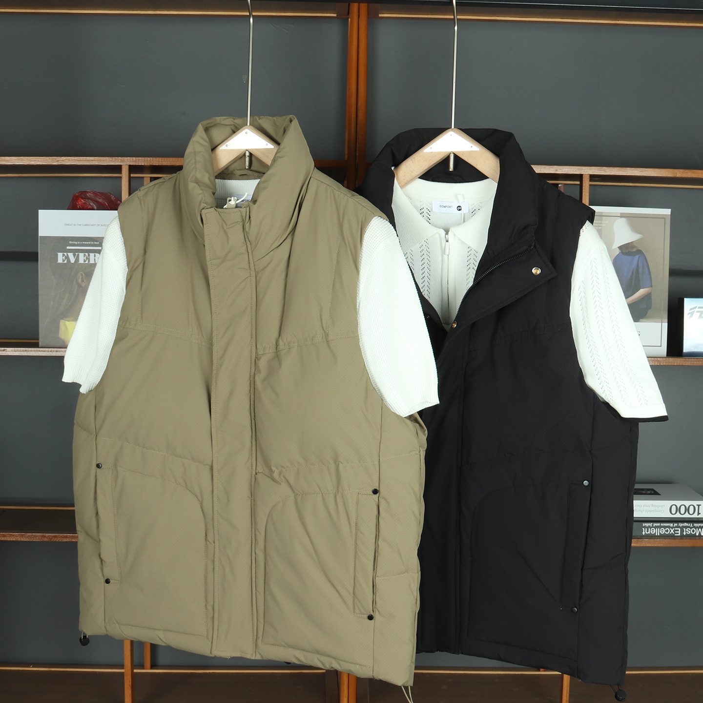 2025男士新款潮流立领羽绒马甲男