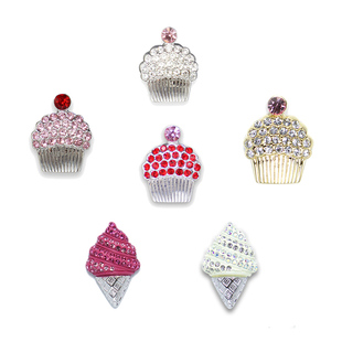 Popits人字拖专用配饰小蛋糕系列DIY拖鞋饰扣奥地利水晶鞋配饰