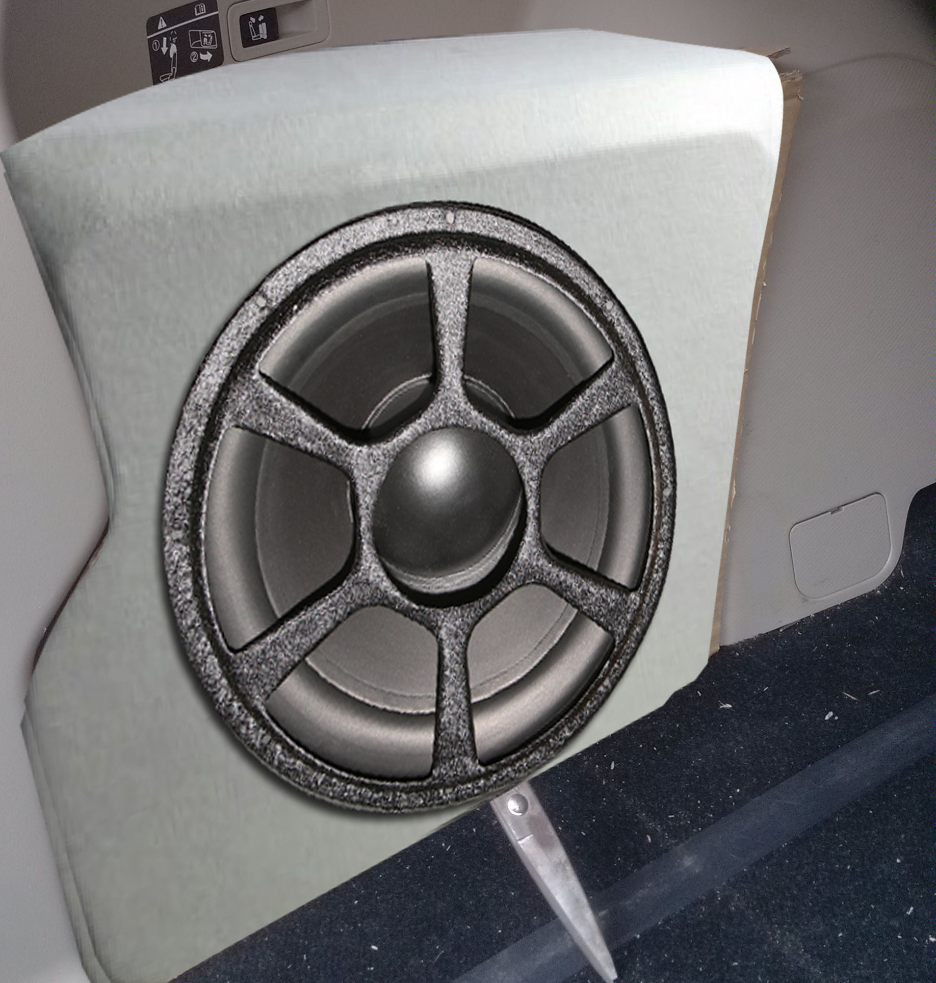 三菱08-12年欧蓝德专用低音炮补型箱10寸车载大亚品牌木质空箱体