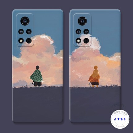 适用于鬼灭之刃华为荣耀v40手机壳v20v30v10炭治郎9play我妻善逸pro防摔套