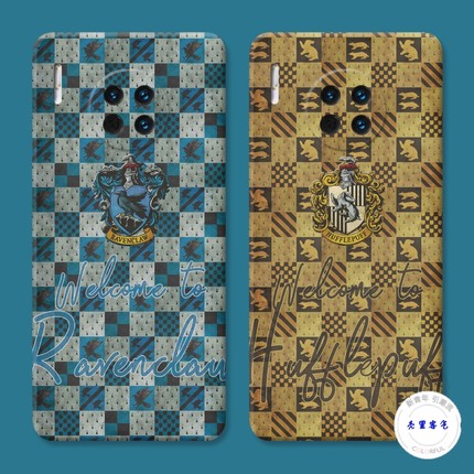适用于棋盘格子8华为mate30手机壳40pro+50拉文克劳20x哈利波特10E9防摔套