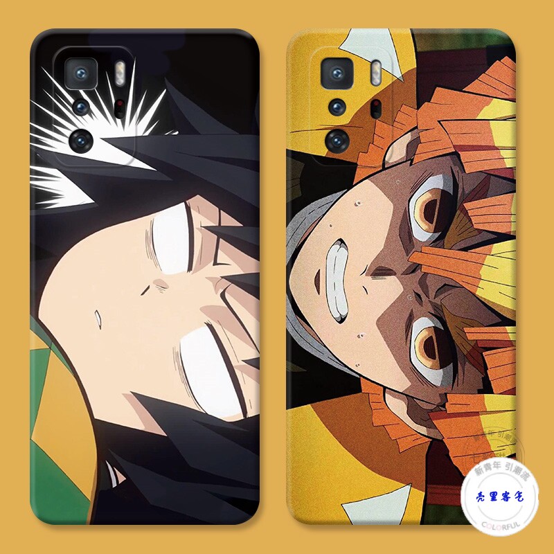 适用于富冈义勇小米红米note12手机壳10+11pro我妻善逸8鬼灭之刃7t9防摔套