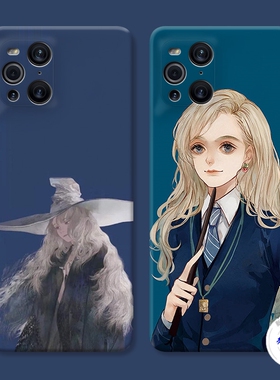 适用于可爱卢娜oppo findx3手机壳x5 x2pro哈利波特k10k7k5k3女款软防摔套