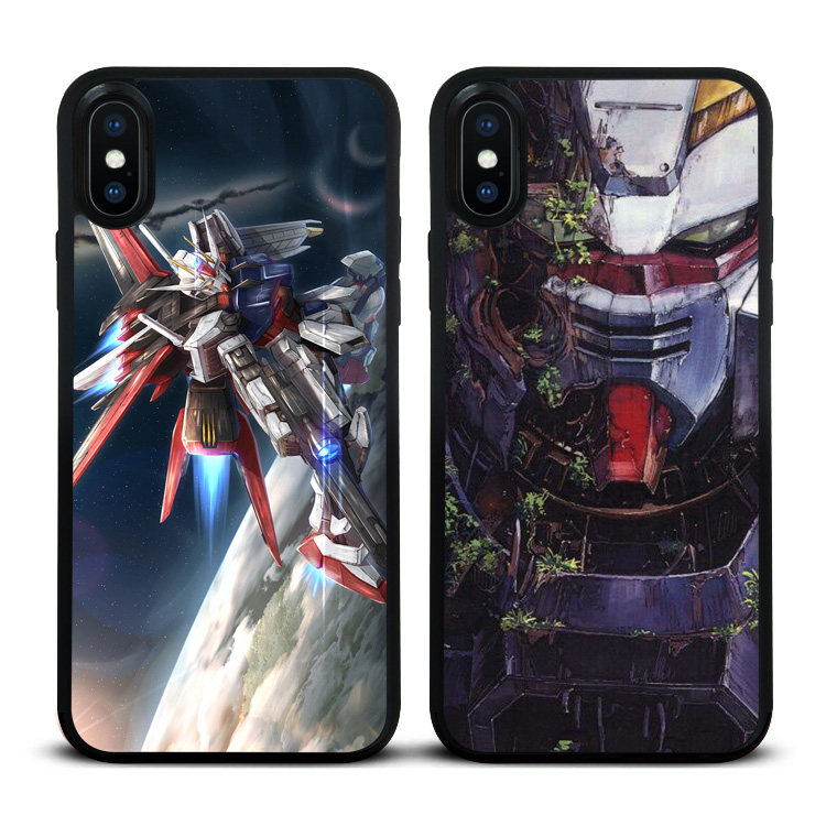 高达EXIA能天使iphoneX手机壳苹果6s磨砂7全包14e防摔软12pro适用