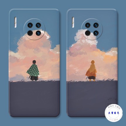适用于鬼灭之刃华为mate30手机壳40pro+50我妻善逸20x炭治郎10e9软8防摔套