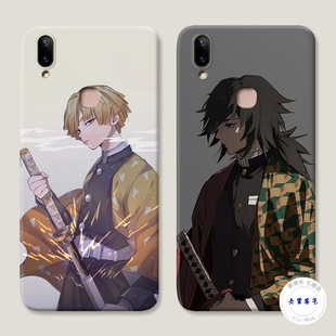 适用于我妻善逸vivo y85手机壳y83y79y93y91福冈义勇鬼灭之刃软硅胶防摔套