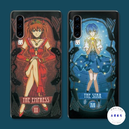 适用于EVA华为p40手机壳p30p20pro明日香p10p9plus新款+绫波丽联名防摔套