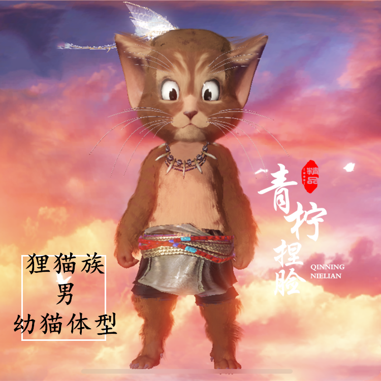 妄想山海手游捏脸【狸猫族-男-幼猫体型】猫和老鼠 杰瑞 自动发货