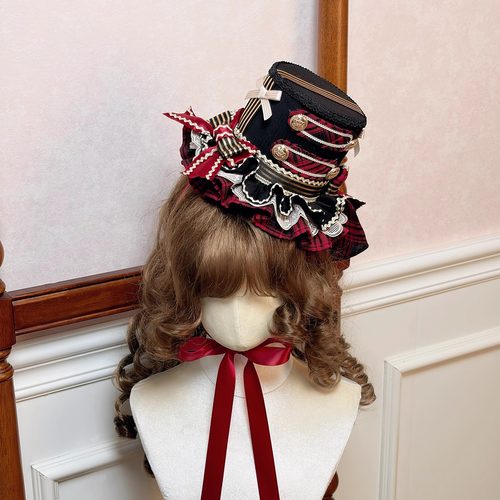 Lolita仪仗队盛典帽子绶带小物