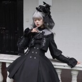 Alice 哥特风托胸背带裙 暗夜执事 girl原创新款 Lolita
