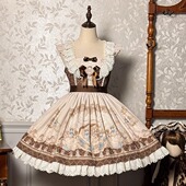 Alice 正腰jsk吊带连衣裙 Doll感Lolita girl原创新款 海盐童话