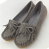 豆豆鞋 真皮乐福鞋 女单鞋 流苏平底中老年女士透气舒服软底职业新款