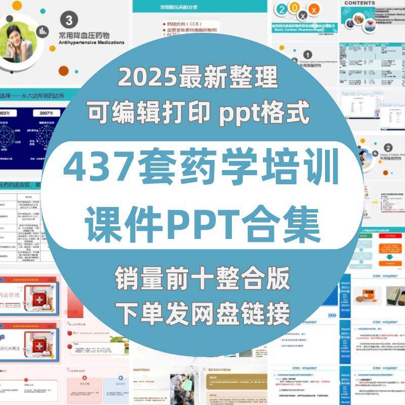 医院药学部药剂科培训合理使用药物咨询PPT模板合集优质学习课件a