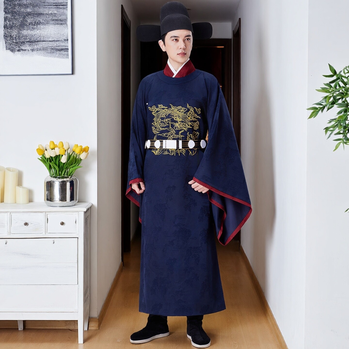 明制汉服男装成人男款圆领袍一品官服补服朝服服装摄影舞台演出服