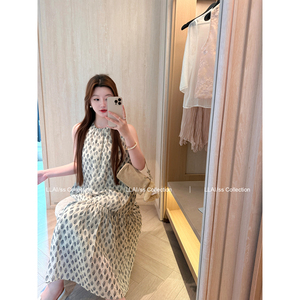 【现货】来来LLAI 苎麻小兰花 自带松弛感宽松A字连衣裙背心裙