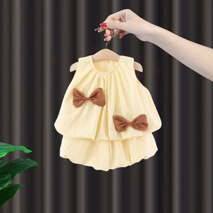 宝宝衣服夏季 女童套装 夏装 2026新款 两件套 洋气时髦小女孩儿童短裤