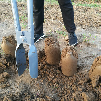 移苗器挖苗移栽器打电线杆洞工具掏洞提土挖线杆坑神器夹锹对锨