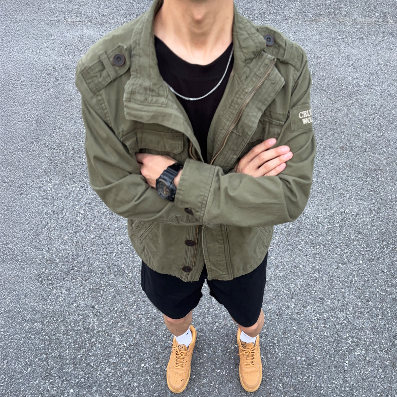 UNCLEBLUE秋冬新品男士工装迷彩夹克外套户外宽松男装上衣