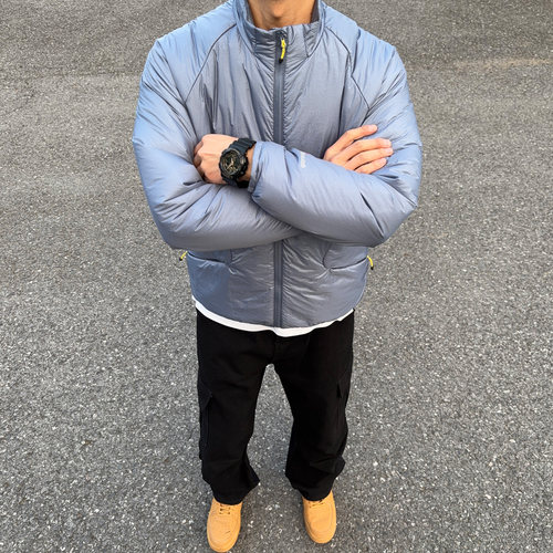 防泼水运动棉服立领纯色防风外套