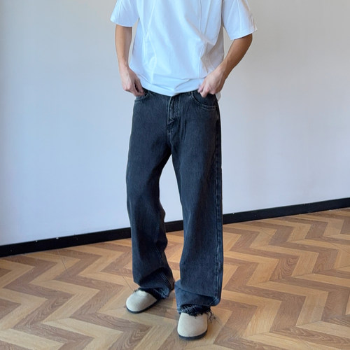 重工水洗潮牌牛仔裤男