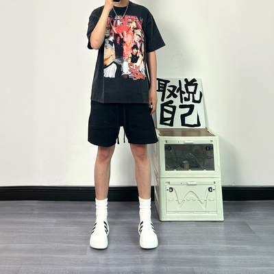 宽松重磅水洗美式长袖潮