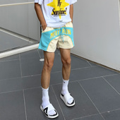 不过膝训练运动夏宽松高街复古透气短裤 篮球短裤 24美式 UNCLEBLUE