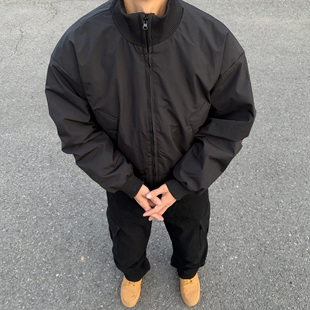 UNCLEBLUE 美式复古飞行员夹克棉服男高级感痞帅短款棉衣加厚外套