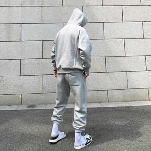 运动长裤 UNCLEBLUE 秋冬400g重磅摇粒绒加绒束脚男宽松卫裤